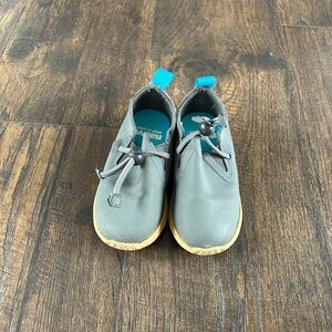 Native Gray and Blue Moccasins with Minimalist Design